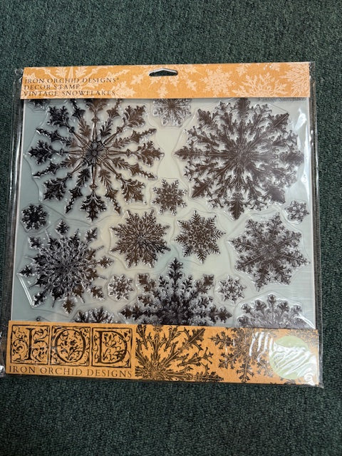 IOD STAMP VINTAGE SNOWFLAKES